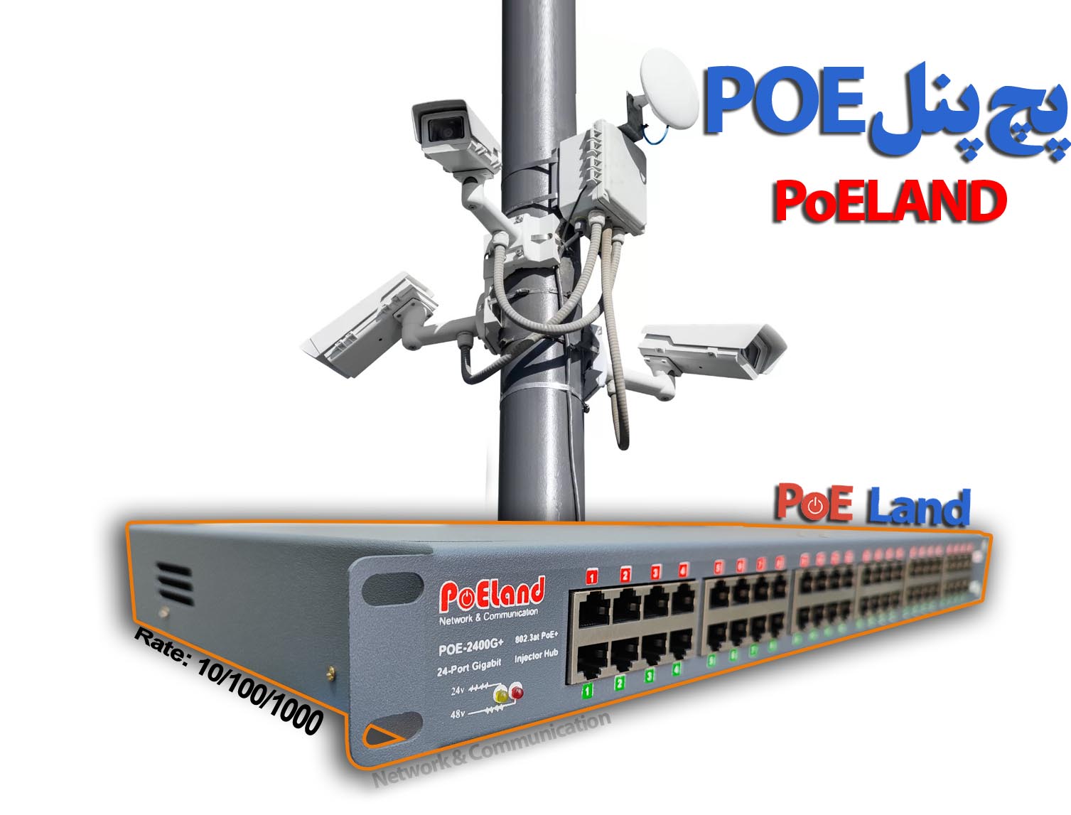 پچ پنل poe دوربین مداربسته